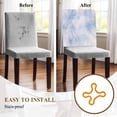 thumbnail image 5 of Blue Gradient Marble Chair Covers Set of 6 Golden Lines Chair Back Covers Stretch Removable Washable Slipcovers Protector for Dining Room Kitchen Party Decor, 5 of 5