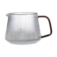 thumbnail image 1 of Cafetera de rayas verticales, estilo europeo, de cristal de borosilicato de alta calidad. 500ml, 1 of 9