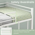 thumbnail image 5 of Gymax Twin Over Twin Low Metal Bunk Bed with Ladder Guardrails for Teens Adults White, 5 of 9