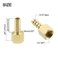 thumbnail image 2 of Uxcell 5 Pack Brass Hose Barb Fitting, 5/16" Bard x 1/4" NPT Female Hose Connector, 2 of 6