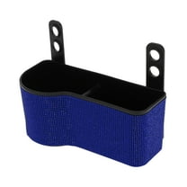 Unique Bargains Car Trash Can Portable Front Seats Trash Bin Blue 1 Pc 7.5" Length 3.2" Width 3.5" Height Plastic