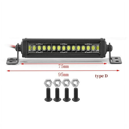 RC Car Roof Lamp 24 36 LED Light Bar for 1/10 RC Crawler Axial SCX10 90046/47 SCX24 D90 TRX4 Body, D