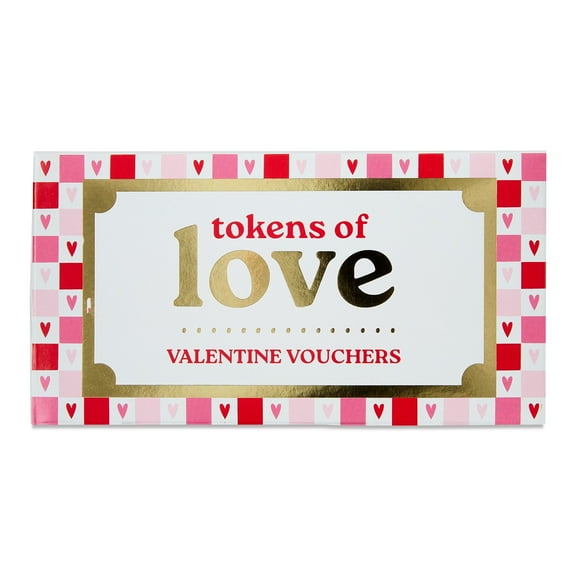 Tokens of Love Valentine Vouchers, Red, 10 Count, Valentine's Day by Way To Celebrate