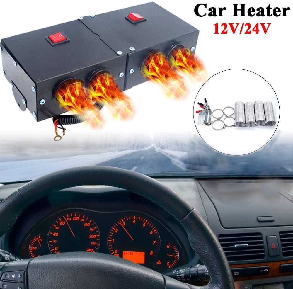 Car Heater TOTMOX 12V 500W Car Heater Kit High Power Fast Heating Fan