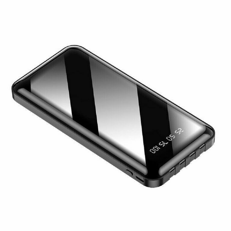1000000mAh Backup External Battery USB Power Bank Pack Charger for Cell  Phone, Black  
