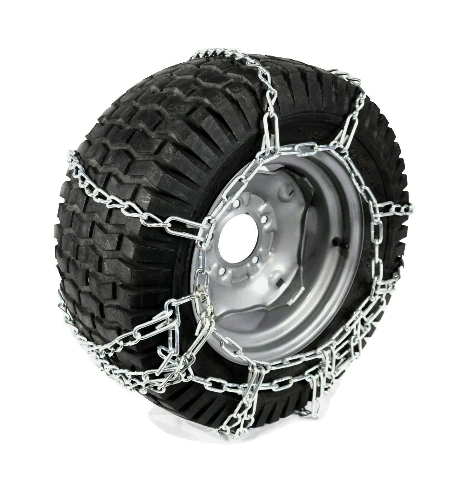 The ROP Shop Pair 2 Link TIRE Chains 20x8.00x10 for Sears Craftsman Lawn Mower Tractor Rider 