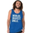 thumbnail image 3 of Worlds Okayest Uncle Niece Nephew Fun Mens Big & Tall Graphic Tank Top Brisco Brands 2X, 3 of 5