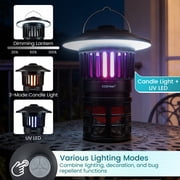 Costway Fly Trap with Light, Rechargeable Electric Bug Catcher & Killer with LED Lantern