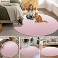 thumbnail image 6 of Round Area Rug 6ft, Pink White Ombre Non-slip Area Rugs Carpet for Living Room/Bedroom/Bathroom/Kitchen, Pink Gradient Color Modern Abstract Art Throw Floor Mat Indoor Outdoor Entrance Doormat, 6 of 9