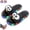 Black, variant on Women's LED Light up Slippers,Big Eyes Comfort Light-Up Sandals for Indoor House,Cute Open Toe Outdoor Non Slip Slippers