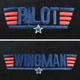 thumbnail image 2 of DALIX Father Son Pilot and Wingman Matching Hat Set Embroidered Baseball Cap in Black, 2 of 7