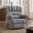 Grey, variant on Me'on Oversized Swivel Rocker Recliner, 360° Swivel, Manual Recline, 350lbs Capacity,Brown