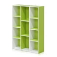 thumbnail image 1 of Furinno 11107WH-GR Bibliothèque Ouverte Réversible à 11 Cubes, Blanc et Vert, 1 of 3