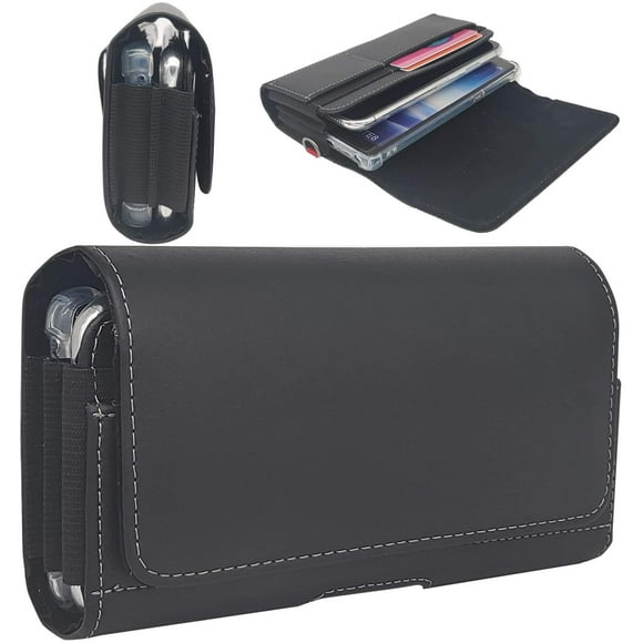 GHSDFBB 2 Cell Phone Holster Pouch Leather Case with Belt Clip Holder for iPhone SE 2020/iPhone 8 7 6 6S(for Slim/Thin Case)