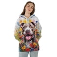 thumbnail image 4 of Welcome Spring Summer Pitbull Portrait Flower Blue Sky All Over Print 3D Hoodie Unisex Merch Hoodies Terrier Dog Lover - 12001, 4 of 6