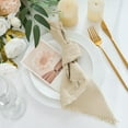 thumbnail image 4 of Servilletas de Tela de Algodón y Lino Hechas a Mano con Flecos Juego de 12 17"x17" Beige Boho Servilletas de Mesa para Cena a Granel para Boda Fiesta Nupcial Baby Shower Decoración, 4 of 4