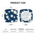 thumbnail image 5 of Fuzoiu Daisies Flowers Print Square Cushion Cover,Couch Cushion Covers, Stretch Seat Slipcover for Dining Chairs, Banquets, and Home Decor-Two Pieces, 5 of 7