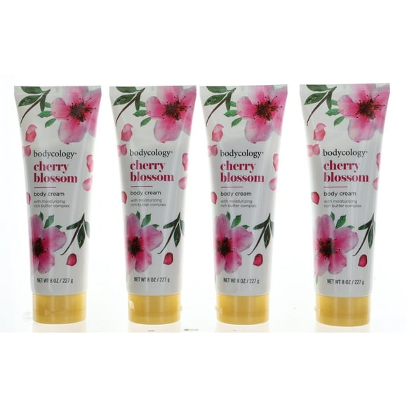 Crema corporal hidratante Bodycology Cherry Blossom 240 ml x 4