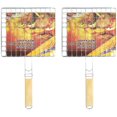 thumbnail image 1 of BBQ Uten il 2pc Fil de Fer BBQ Clip Poignée Durable Simple Extérieur BBQ Outil Rack Barbecue Clip (Silv ), 1 of 8