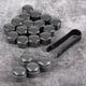 thumbnail image 4 of BOROCO 20 piezas cubiertas de tuercas de rueda, tuerca de 17 mm para rueda de coche, protección de tornillo de cubo automático, cubierta antirrobo, tapas de tuerca de rueda con reemplazo(Gris), 4 of 5