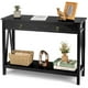 thumbnail image 4 of Costway Mesa Consola con Cajón y un Estante Abierto, Mesa Auxiliar Moderna, Mesa de Aperitivos Multifuncional, Mesa de Entrada para la Sala de Estar, Dormitorio y Pasillo, Cerezo / Negro, 4 of 4