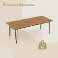 thumbnail image 3 of Costway 86.5-Inch Outdoor Dining Table with Acacia Wood Tabletop & Metal Legs Umbrella Hole, 3 of 10