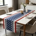 thumbnail image 6 of 4th of July Patriotic Table Runners, 72x13 Inch Stars Stripes Red White and Blue Table Runner for Memorial Day Independence Day Table Decor, 6 of 6