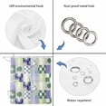 thumbnail image 4 of Spring Floral Checkered Shower Curtain, Waterproof Shower Curtains for Bathroom, Sage Green Purple Buffalo Plaid Washable Fabric Bathtub Curtain Set Bath Decor with 12 Hooks Stall 36"x72", 4 of 8