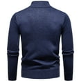 thumbnail image 2 of ZUKMRJPC Men's Quarter Zip Sweaters Long Sleeve Slim Fit Vintage Pullover Sweater Warm Stand Collar Knit Tops Business or Casual Wear, 2 of 3