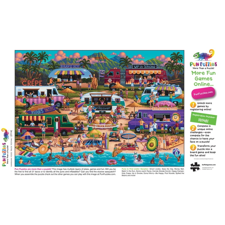 Buffalo Games 2000-Piece Hawaiian Food Truck Festival Interlocking