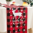 thumbnail image 3 of Camino de mesa navideño con diseño de tablero de ajedrez para cenas y reuniones familiares, 3 of 7