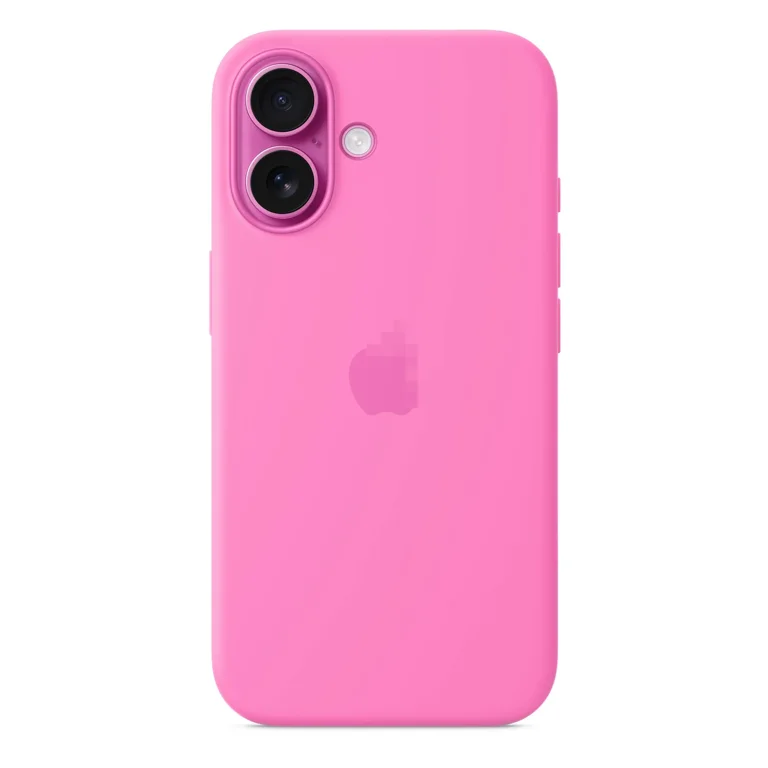 Silicone Case with MagSafe for iPhone 16 ,Peony