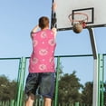 thumbnail image 5 of Sikiie Cartoon Pigs and Hearts Basketball Jersey Reversible Men's Mesh Athletic Sports Shirts Training Practice S-4XL3X-Large, 5 of 6