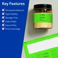 thumbnail image 3 of Avery Printable Rectangle Labels, Neon Green, 2.25" x 7.75", 80ct, 3 of 11