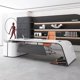 thumbnail image 1 of Luxury Console Conference Office Desks Storage Reception L Shaped Wooden Shelf Study Corner Mesa Escritorio Office Accessories My Lux Decor Round, 1 of 9