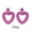Pink, variant on Heart Earrings | 5 Colors