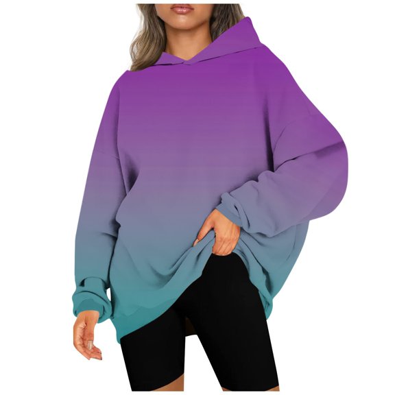 Lindreshi Hoodies for Women Women and Winter Long Sleeved Printed Hooded Sweater Jacket