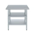thumbnail image 2 of AmGood 24 in. x 36 in. Stainless Steel Table with Two Undershelves | Metal Utility Kitchen Prep Work Table | NSF, 2 of 9