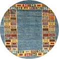 thumbnail image 1 of Ahgly Company Indoor Round Contemporary Dark Sea Green Abstract Area Rugs, 6' Round, 1 of 6