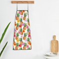 thumbnail image 5 of Naloa 1Pack Adjustable Bib Apron Waterdrop Resistant Cooking Kitchen Aprons for Women Men Chef, Hawaiian Pineapples And Hibiscus Flowers Print, 5 of 5