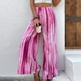 thumbnail image 4 of Women's Elastric Waist Wide Leg Pants Tie-Dye Printing Trousers Winter Casual Loose-Fit Pants, 4 of 4