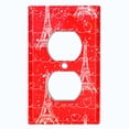 thumbnail image 2 of Metal Light Switch Plate Cover Romantic Paris Eiffel Tower Red Letter PRS003, 2 of 13