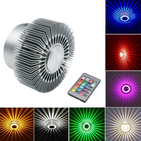 

Hi.FANCY Ceiling Light 3W Aluminum Wall Lamp LED Mounted Lamp for Bedroom KTV Colorful Light with Remote Control