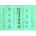 thumbnail image 1 of Ahgly Company Indoor Rectangle Solid Turquoise Blue Modern Area Rugs, 4' x 6', 1 of 4