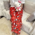 thumbnail image 2 of Sanrio-Pijama de Hello Kitty para mujer, pantalones elásticos suaves de terciopelo Coral con Gato KT de dibujos animados, cómodos, para el hogar, regalos, 2 of 4