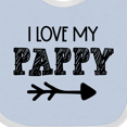 thumbnail image 4 of Inktastic I Love My Pappy with Arrow Boys or Girls Baby Bib, 4 of 4