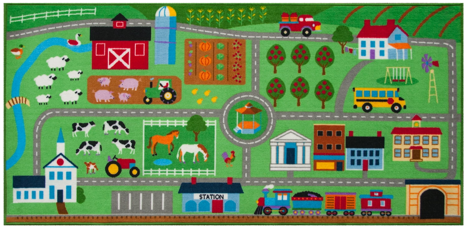 Wildkin Farm Land Play Rug