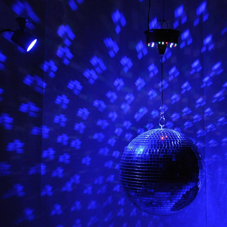 Vibrant nightclub with modern decoration, disco ball and multi