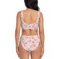 thumbnail image 3 of Honeii Easter Rabbit Print Women’s Bikini Set,Two Piece Swimsuit Bathing Suits,Stylish High Elasticity Swimwear for Beach and Pool, 3 of 7