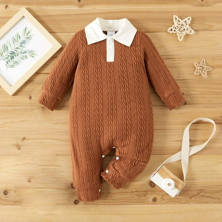 

aohooy Baby Pajamas Spring And Autumn Infant Toddler Baby Boys Casual Long Sleeve Trousers Romper Jumpsuit Baby Romper for 9-12 Months
